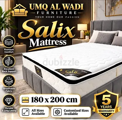 Salix Mattress 180 x 200 cm - Medium Firm, 5-Year Warranty