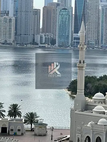 3-Bedroom Apartment for Rent in Al Majaz 1 | Direct Park & Al Noor Mosque View | Master Bedroom | 3 Balconies | 3 Bathrooms | Built-in Wardrobes | Fre