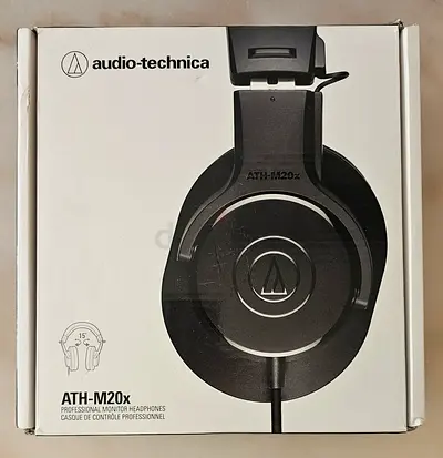 Audio-Technica ATH-M20X Professional Studio Monitor Headphones, Black
