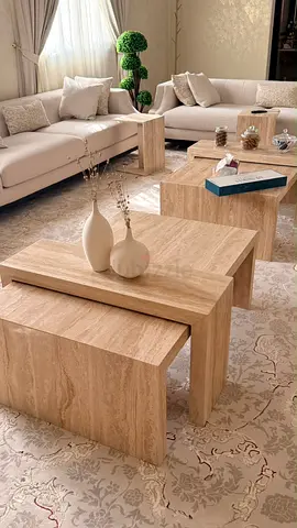✨ Elegant Marble Table Set for Sale ✨ Beautiful marble table set featuring 2 large tables + 4 small