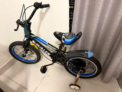 2 Children's cycles for sale Bike with Training Wheels - Blue/Black