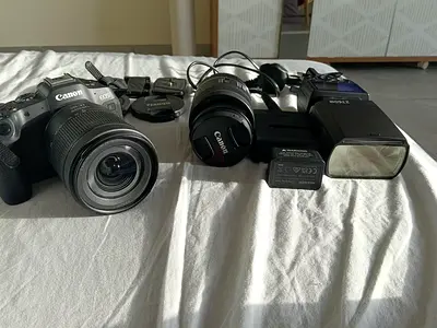 Canon EOS R8 + 2 RF Lenses + NEEWER Flash