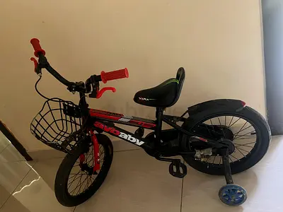 Kids 16-inch Bicycle with Training Wheels and Front Basket - Good Condition