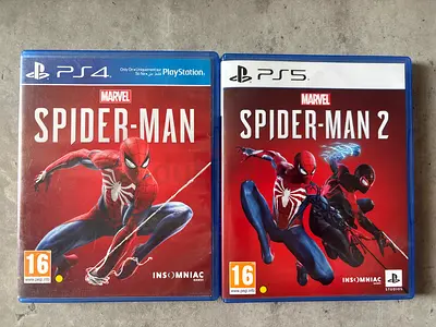 Marvel Spider-Man (PS4) & Spider-Man 2 (PS5) - Physical Games, Good Condition