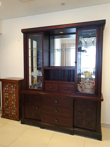 Solid Wood Display Cabinet