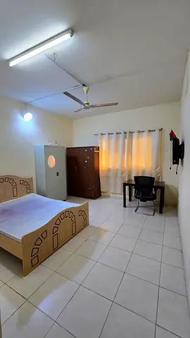 Furnished spacious Beadroom with attached bathroom for South Indian family / Executive.