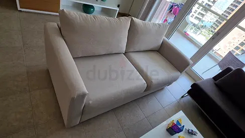IKEA vimle Two Seater Sofa Bed Beige