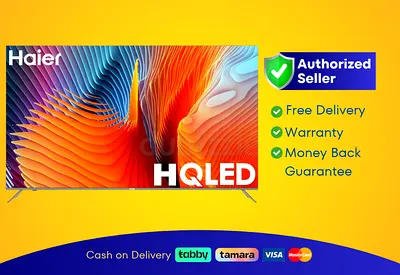 Haier 75 inch TV Smart HQLED - 4K UHD  - Brand New |  Warranty | FREE Delivery