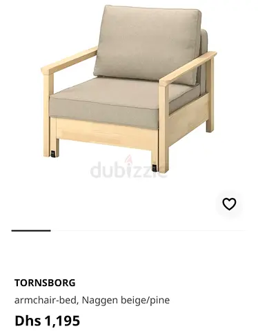 TORNSBORG armchair-bed