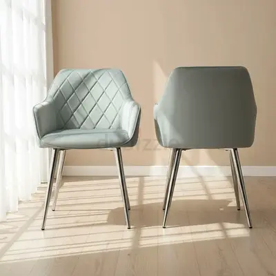 2 Set Leon Grey Dining Room Chairs