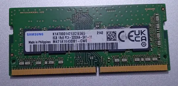 Samsung 8GB DDR4 SO-DIMM 3200MHz Laptop RAM (M471A1K43DB1-CWE)