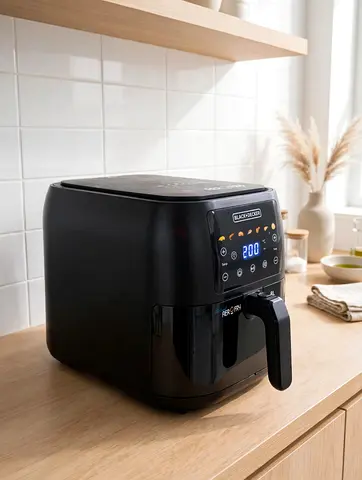 Black Electric Air Fryer with Digital Display - 4L (Good Condition)