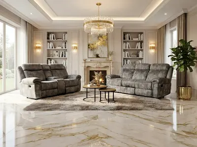 5 seater Sofa and Recliner Set Comfortable Plush Living Room Set