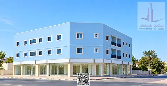 فرصة استثمارية بناية سكني تجاري للبيع في الروضة عجمان G+2 زاوية شارعين مساحة 10,000 قدم تضم 24 وحدة سكنية و9 محلات بدخل سنوي 957 ألف درهم