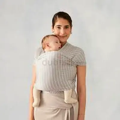 Ergobaby Aura Baby Wrap – Grey Stripes.