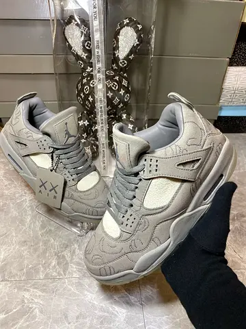 KAWS x Air Jordan 4 Retro 'Cool Grey' shoes unisex
