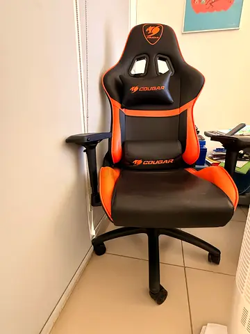 Cougar Gaming Chair - Black & Orange, Good Condition