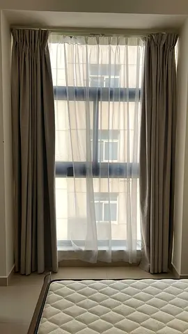 Blackout curtains 2 piece. Long and with track.
