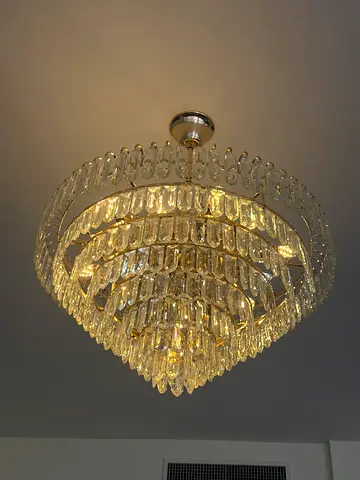 Luxurious crystal chandeliers
