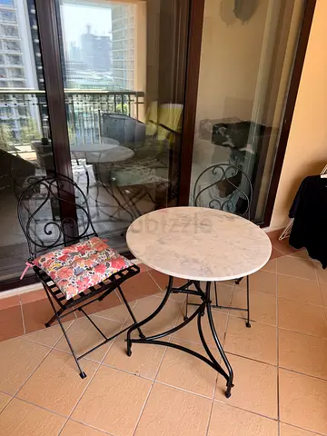 Balcony marble table & chairs set