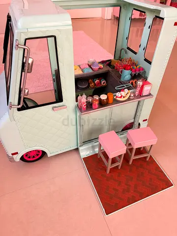 Our Generation Children's Ice Cream Truck Playset with Accessories and Stools