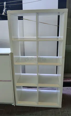 White 8-Compartment Bookshelf / Display Shelf - Good Condition