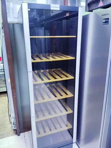 Vestfrost freestanding wine cooler / beverage fridge with wooden shelves
