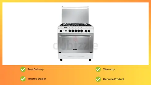 AFRTRON Cooking Range 90x60cm 5 Gas Burner cooker 1 Year Warranty Stove