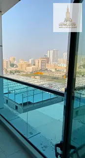 Prime location on Khalifa St | 1,100 sqft | 1BR & Hall | 2 baths | Open view balcony | Built-in ward