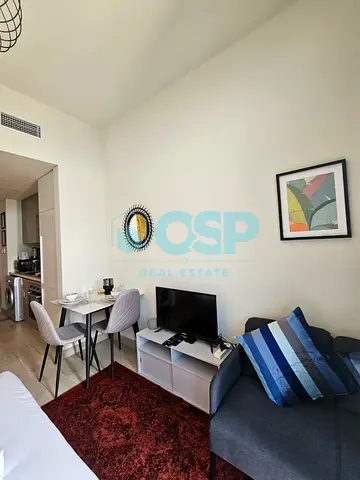Furnished Studio | Azizi Riviera 46 | Balcony & Pool Access