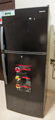 Nikai 2-door Refrigerator - Black, Good Condition