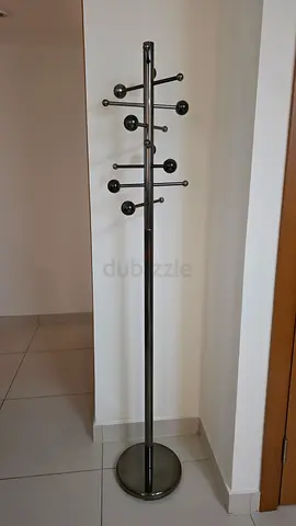Metal freestanding coat rack with multiple hooks