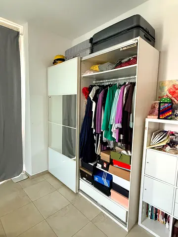 White Sliding Door Wardrobe with Mirror IKEA PAX
