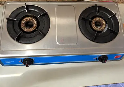 Used 2-Burner Stainless Steel Gas Stove - Countertop Cooker