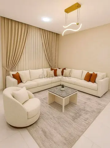 New premium high quality L shaped 5 seater sofa with barrel chair