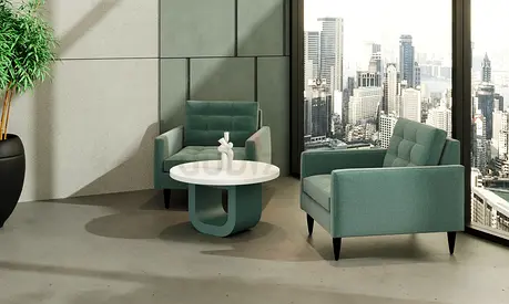 White Luxury Design Round Side or Center Table