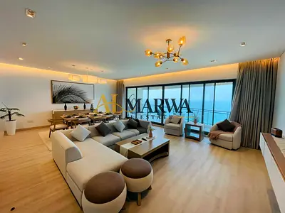 Luxurious Beachfront 3BR + Maids Room || Private Beach || Chiller Free || 2 Car Parkings || All Ame
