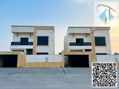Villa for sale in Ajman, Al-Heli district; super deluxe finishing; registration fees included.