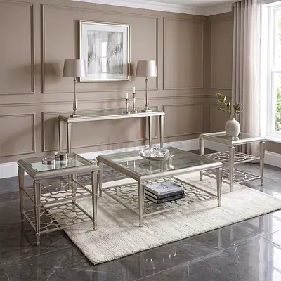 Set of tables 1 coffee table, 2 side tables, 1 console table