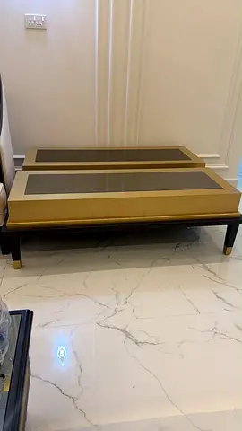 6 Luxury Majlis Tables – Gold & Black – Like New