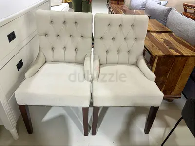Marina Home Elegant Tufted Dining Armchairs
