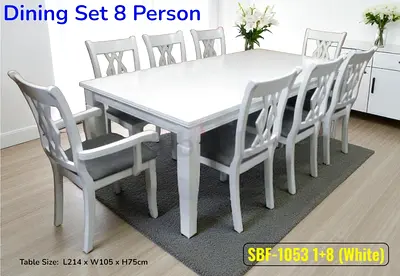 Brand new Solid wood dinning Table with 8 Chairs Available