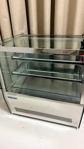 Glass Refrigerated Display Case - 3-Shelf Countertop Cooler