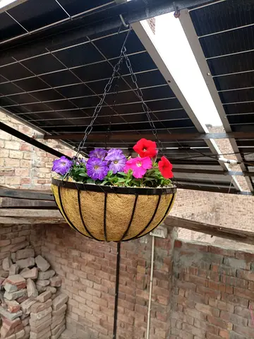 Strong Unique Iron Garden Basket For Hanging Flowers and Plants