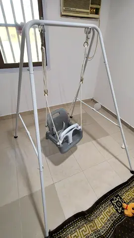 Baby indoor swing with metal frame and safety seat & baby water tub