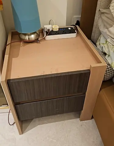 2x Wooden 2-Drawer Bedside Tables / Nightstand - Good Condition (250 each) - PICK UP ONLY