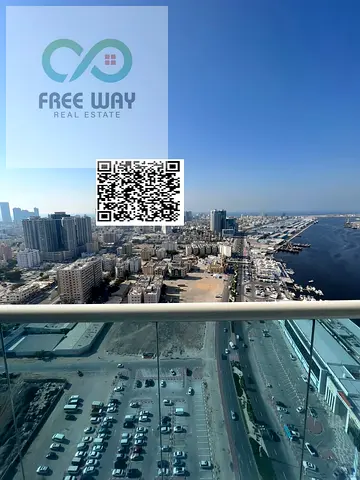 ✨ Luxury 3-Bedroom Apartment for Monthly Rent in Ajman ✨ 📍 Al Waha Tower 2 – Prime Location 🌊 Stunning view of Al Hoar 🏡 Super Deluxe apartment wi