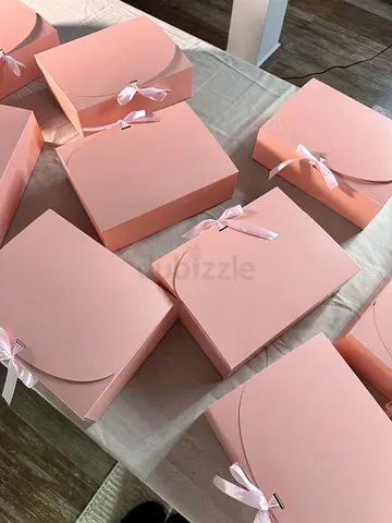 Set of Pink Ribbon Gift Boxes - New, Unused (Multiple Pieces)