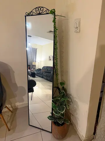 Full length steel mirror