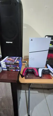 PlayStation 5 Console (White) in Good Condition with Controllers